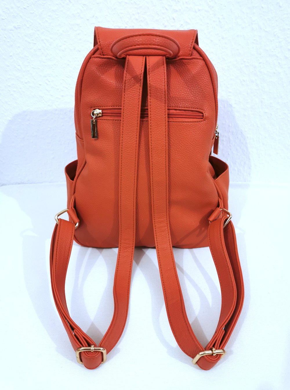 Kleiner Rucksack, PU-Leder, terra cotta, orange