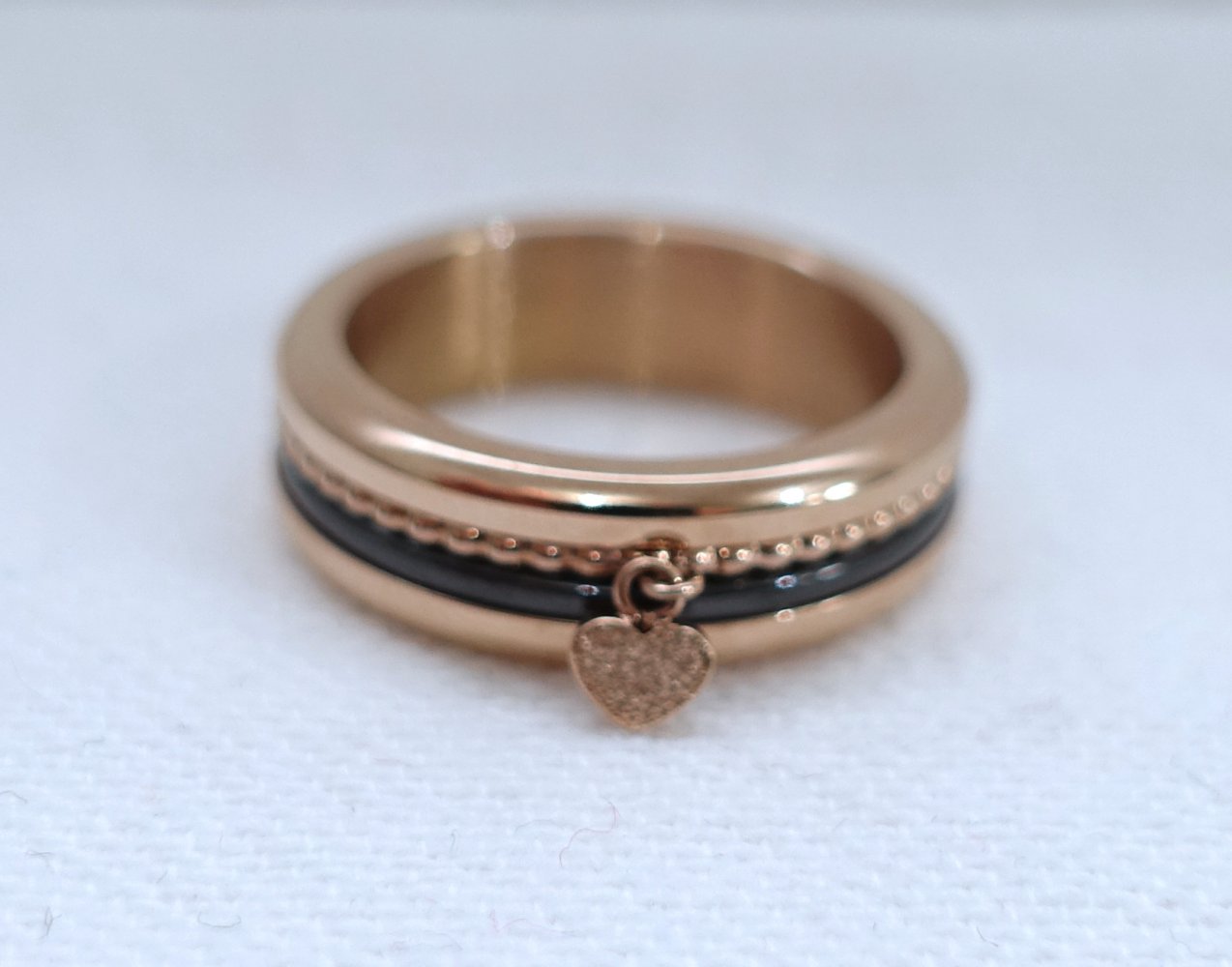 BERING Ring Moselle, Edelstahl, roségold glänzend, Gr. 8 ✮NEU✮