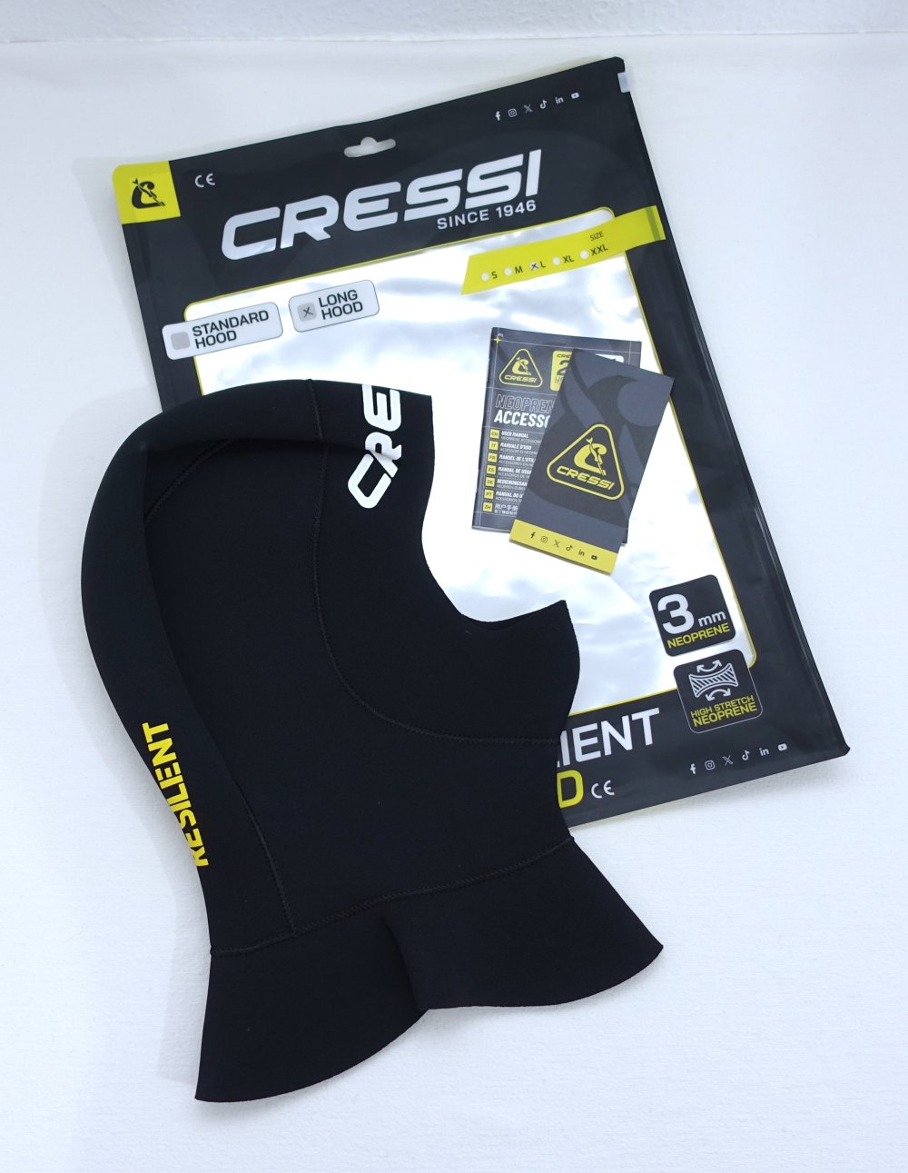 Cressi Resilient Hood Kopfhaube, Neopren, long, 3mm, L ✮NEU✮