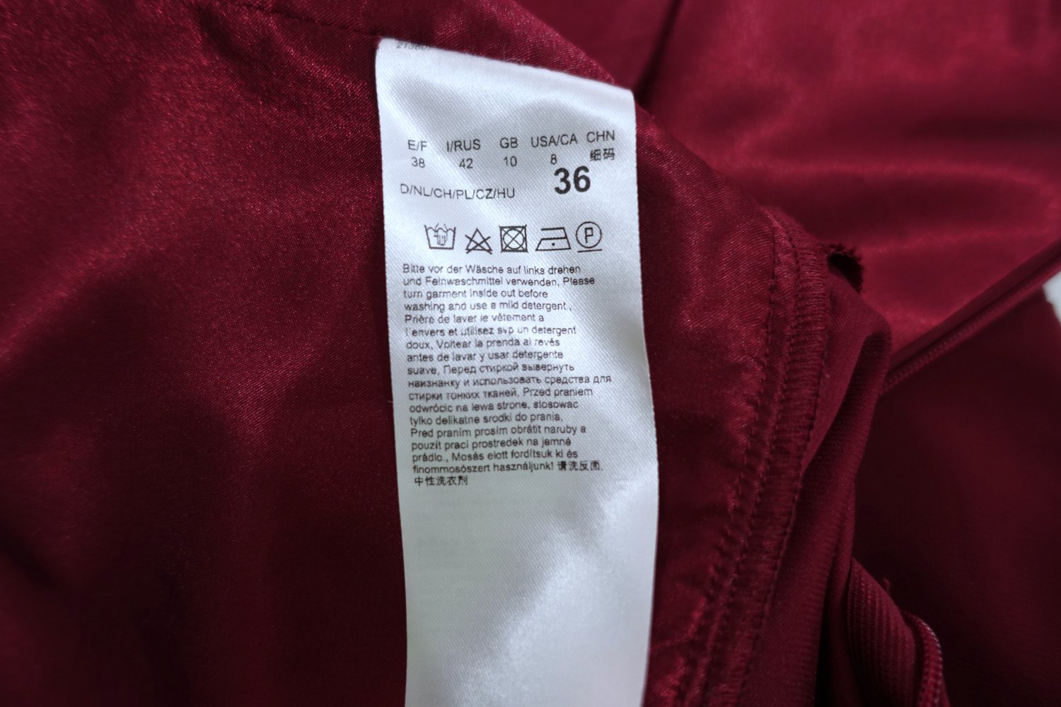 Vera Mont Cocktailkleid, Neckholder, burgunderrot, Größe 36