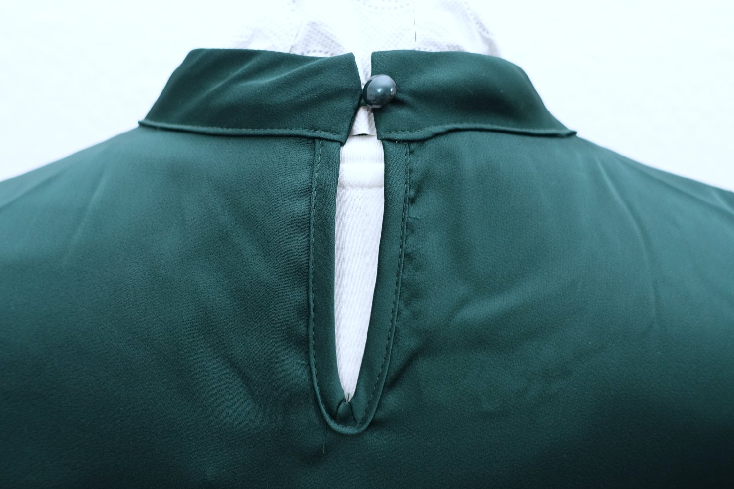 Grace Karin Bluse, Satin, Business, grün, M ✮NEU✮