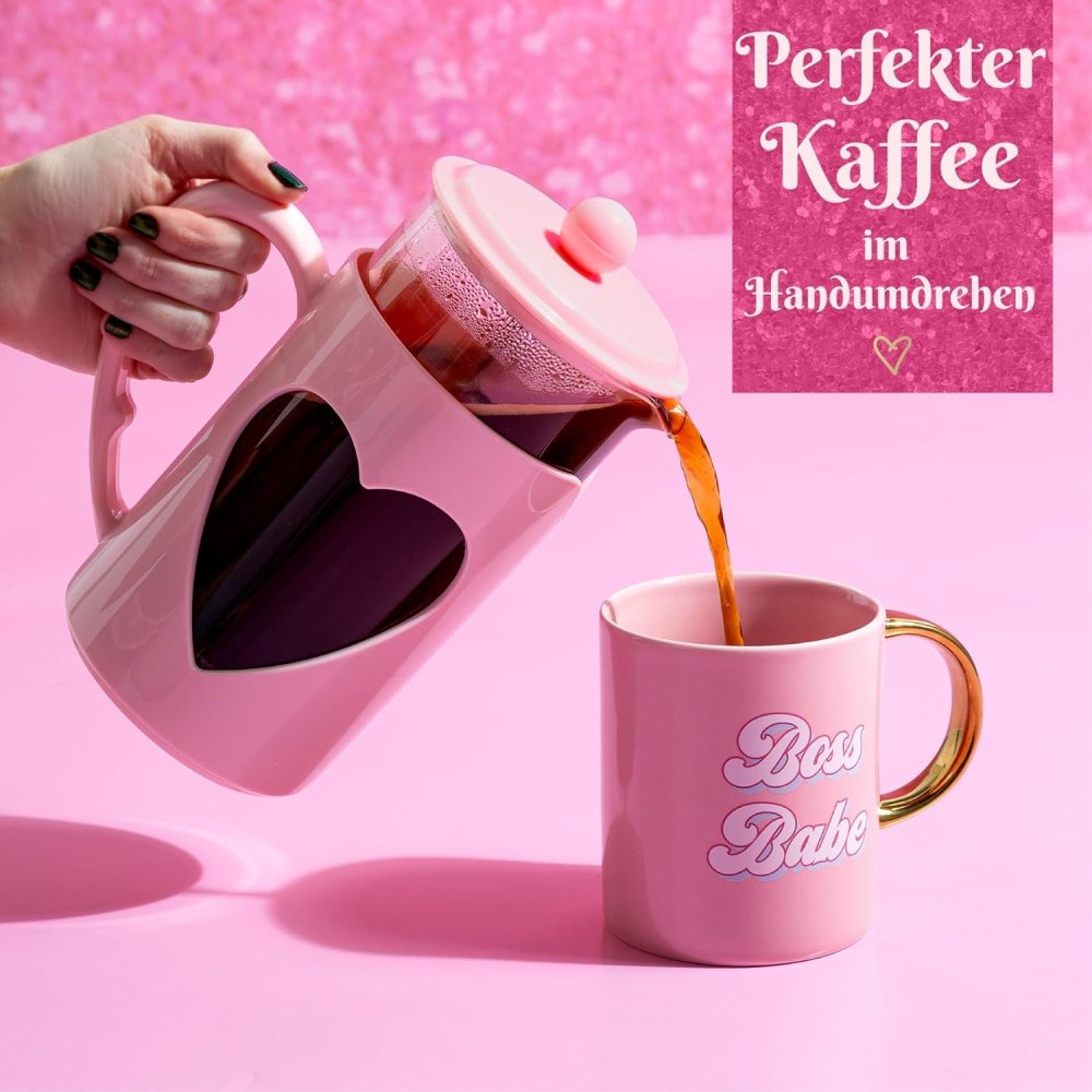 Fackelmann French Press | Kaffeepresse, 1l, rosa, pink ✮NEU✮