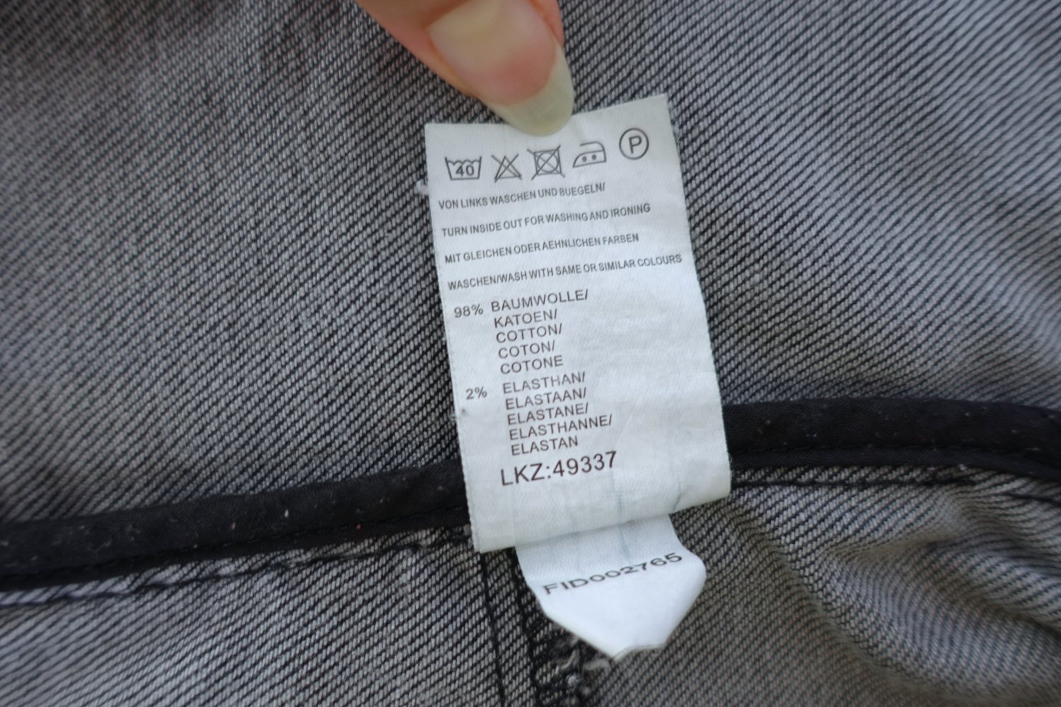 Y2K Bruno Banani Jeansjacke, Low Cut, cropped, grau, Größe 36