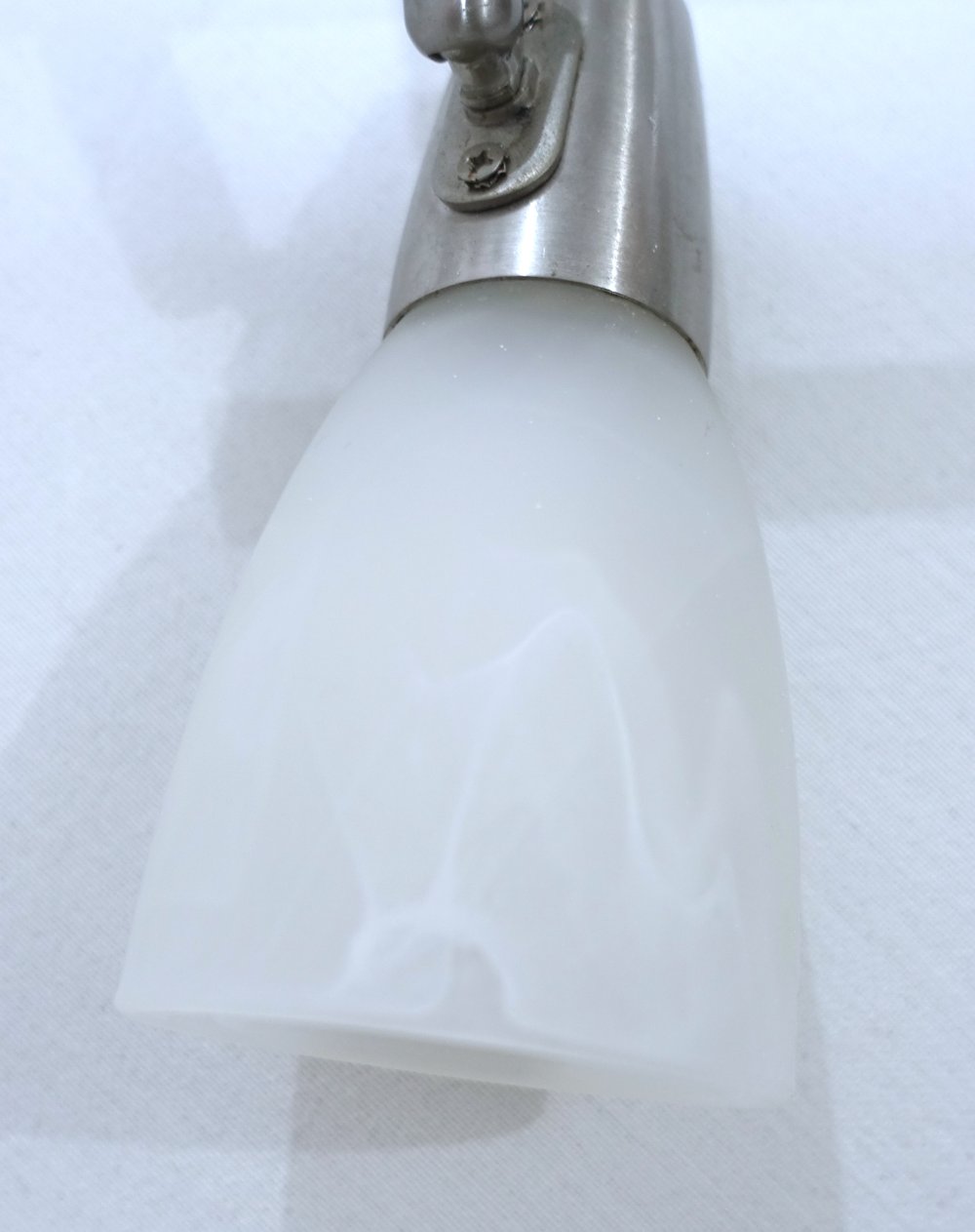 Deckenlampe | Deckenstrahler, 4-flammig, Glas, silber, weiß