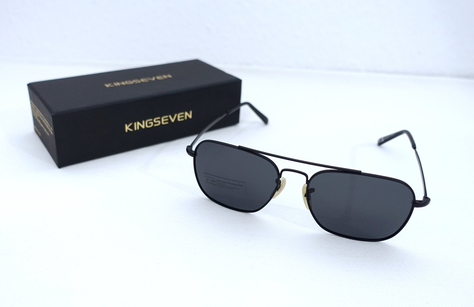Kingseven Sonnenbrille, polarisiert, unisex, UV400, schwarz ✮NEU✮