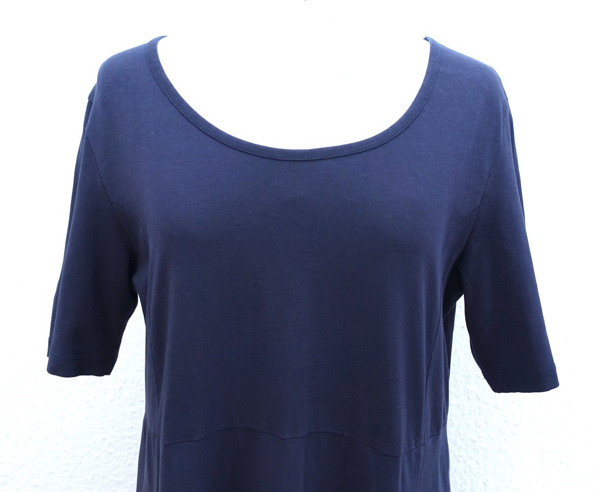 Kleid aus Baumwolle, marineblau, Größe 42/44