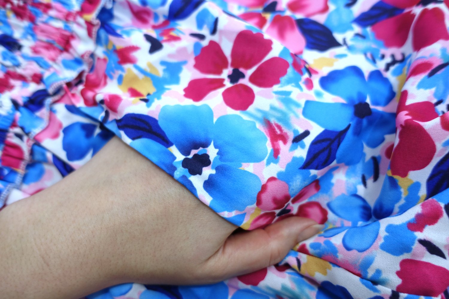 Grace Karin Sommerkleid, Blumenmuster, blau/rosa, Gr. S/M ✮NEU✮