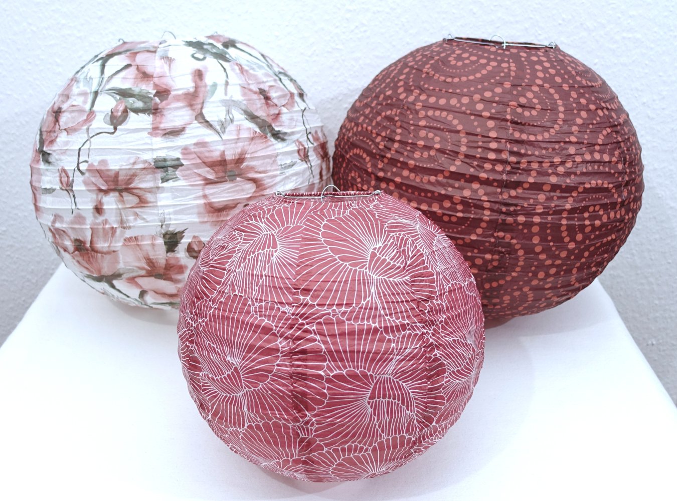 3x Laterne | Lampion | Lampenschirm, Papier, Ø 28 + 36cm  ✮NEU✮