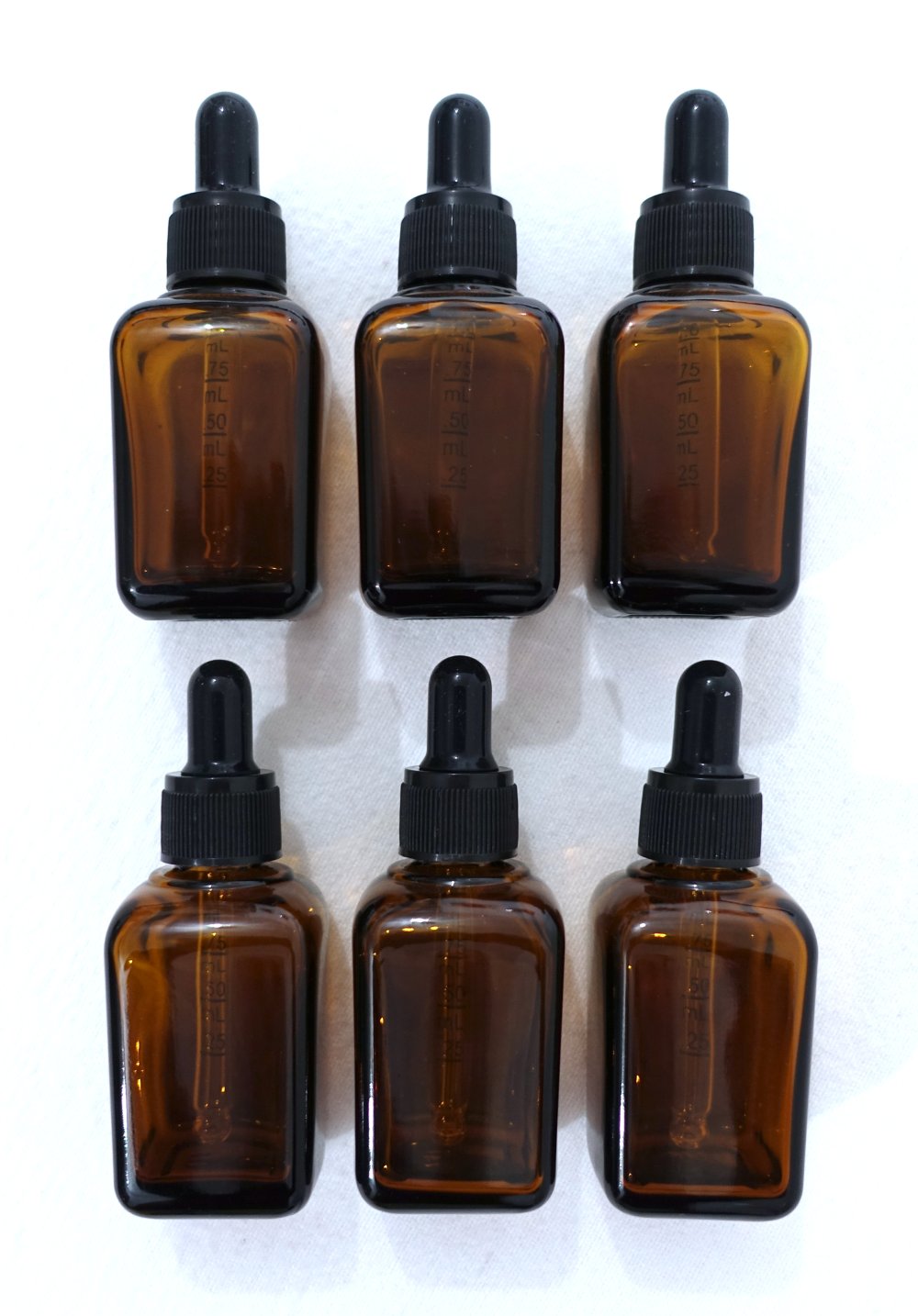6x Pipettenflasche + Trichter + Etiketten, Braunglas, 30ml ✮NEU✮