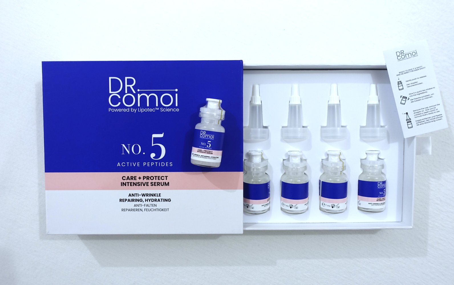 5x Dr. Comoi No. 5 Care + Protect Serum, Anti-Falten, Reparieren