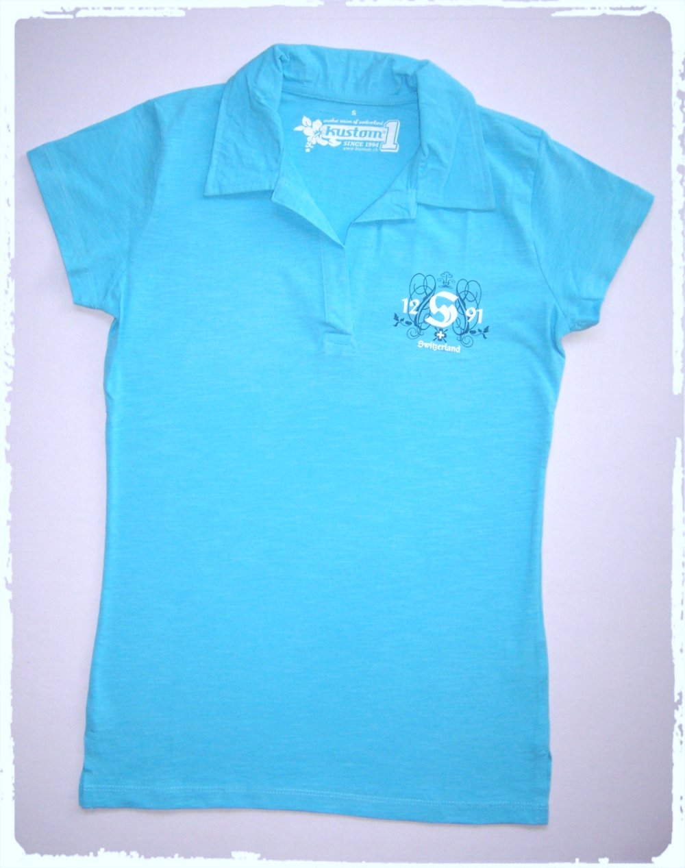 Kustom | Switcher Poloshirt, Bio-Baumwolle, hellblau, Gr. S ✮NEU✮