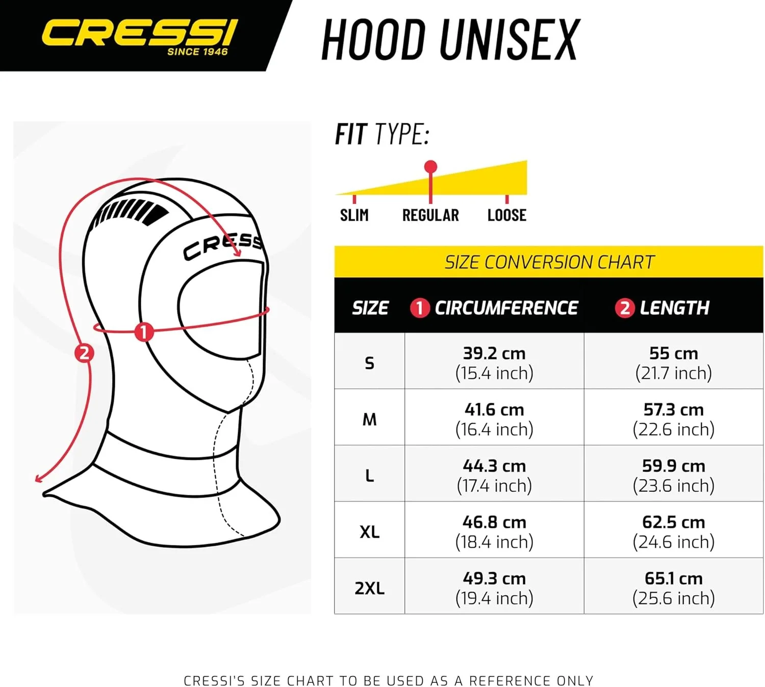 Cressi Resilient Hood Kopfhaube, Neopren, long, 3mm, L ✮NEU✮