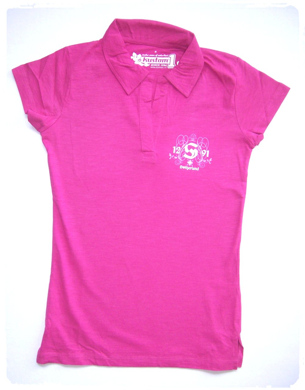 Kustom | Switcher Poloshirt, Bio-Baumwolle, pink, Größe S ✮NEU✮