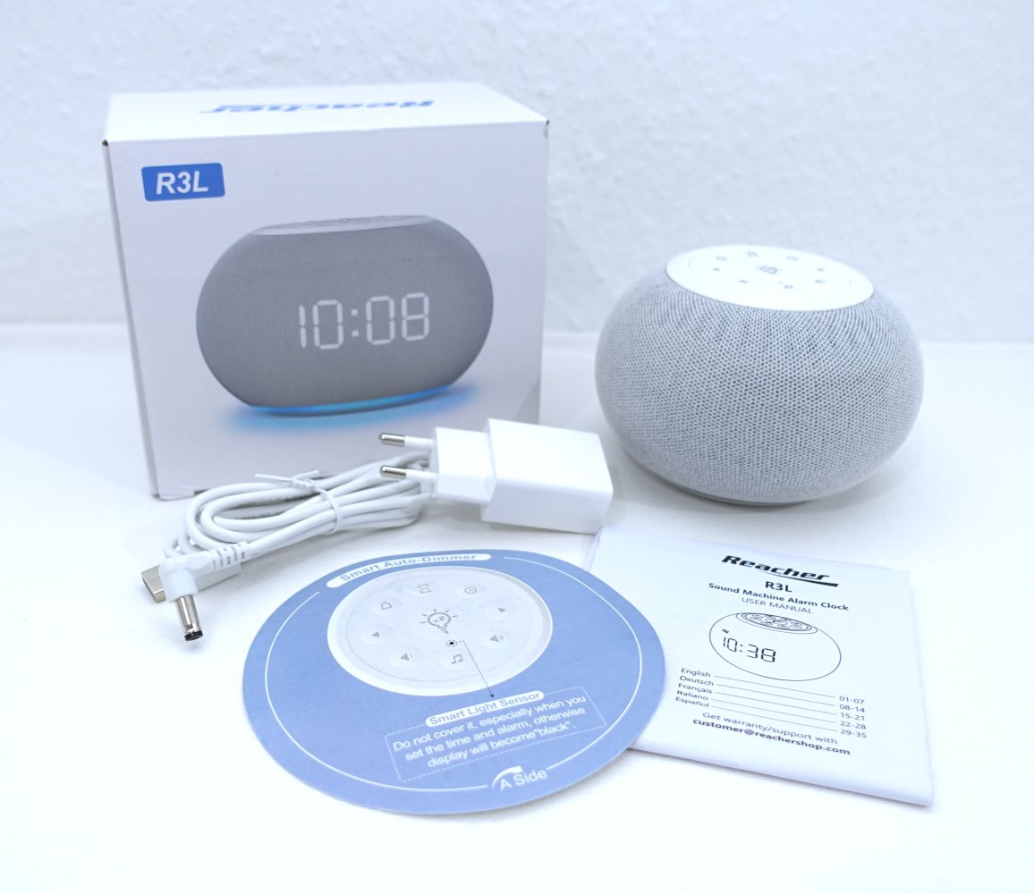 Wecker White Noise Sound Machine Einschlafhilfe, Nachtlicht ✮NEU✮