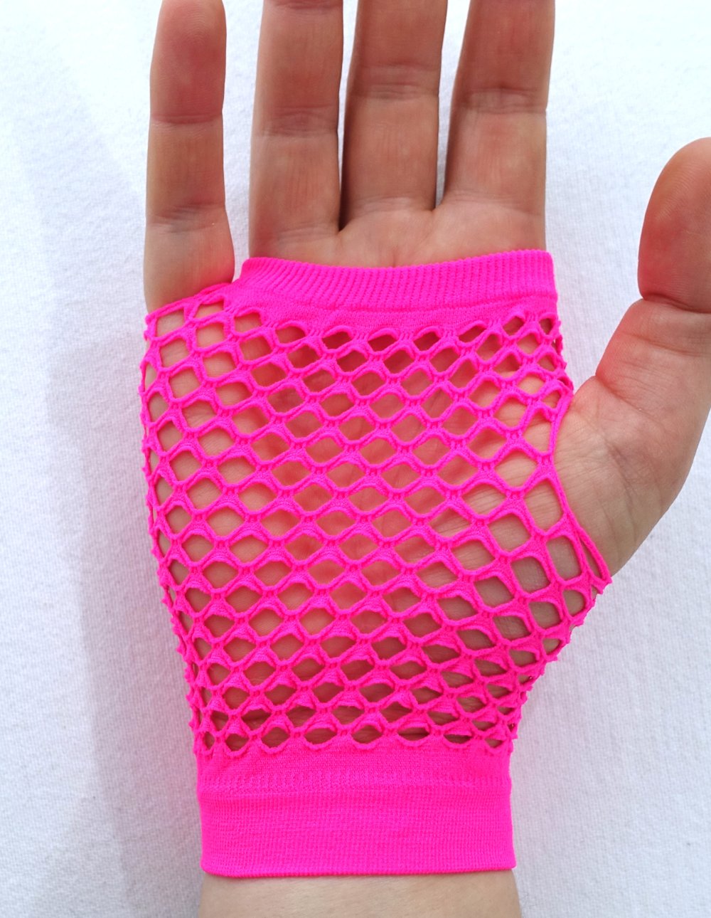 1 Paar fingerlose Netzhandschuhe, pink, neon ✮NEU✮
