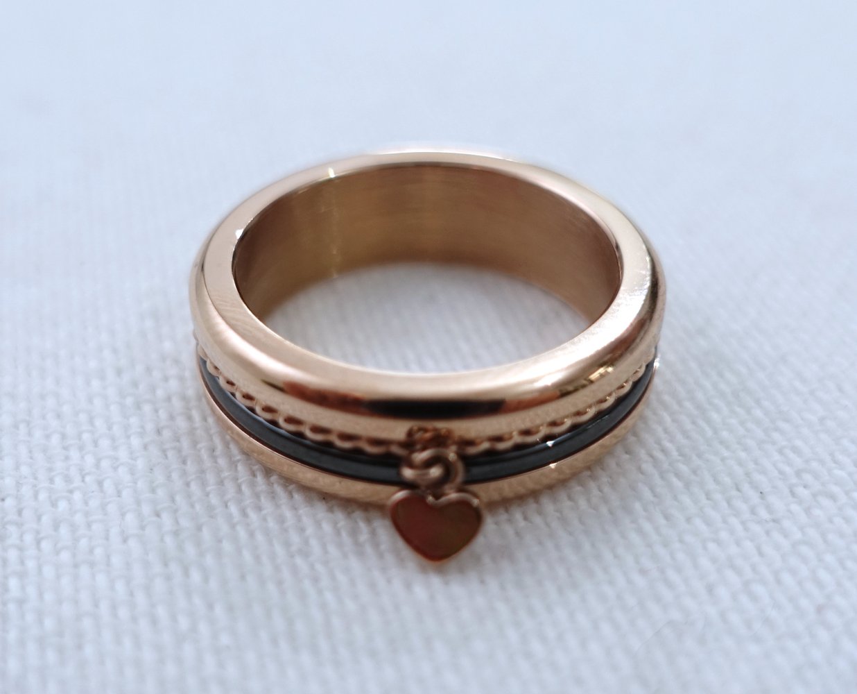 BERING Ring Moselle, Edelstahl, roségold glänzend, Gr. 8 ✮NEU✮