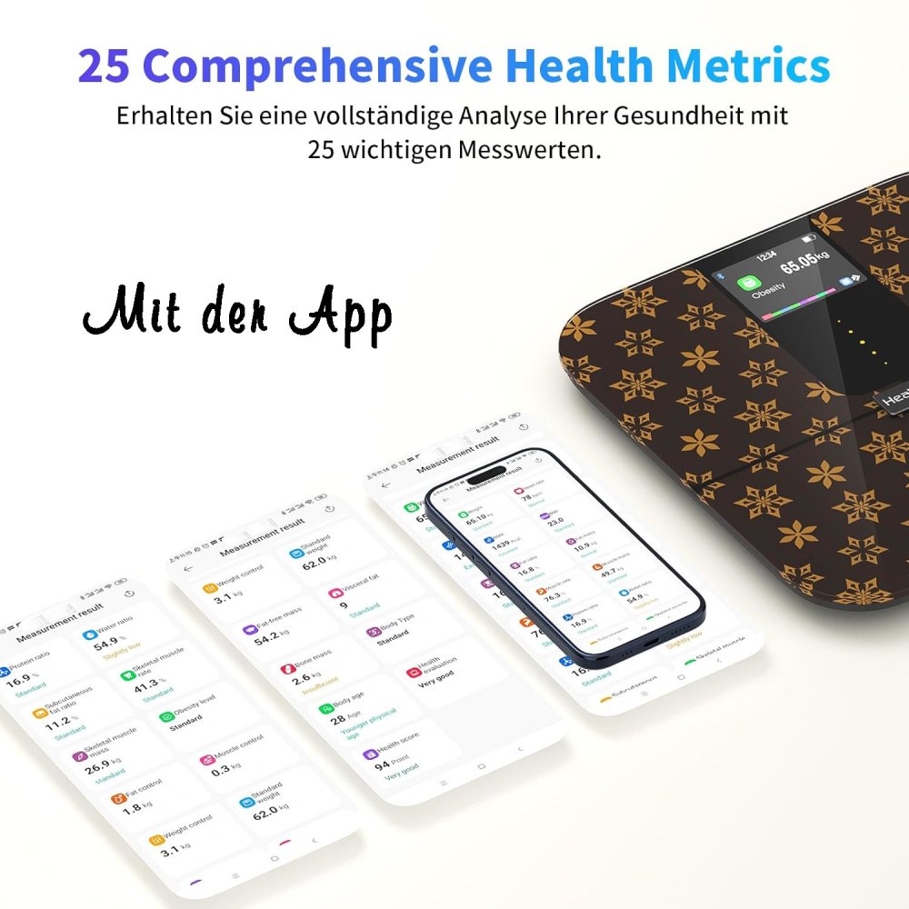 Healthkeep Personenwaage | Smart-Waage mit App bis 180kg ✮NEU✮