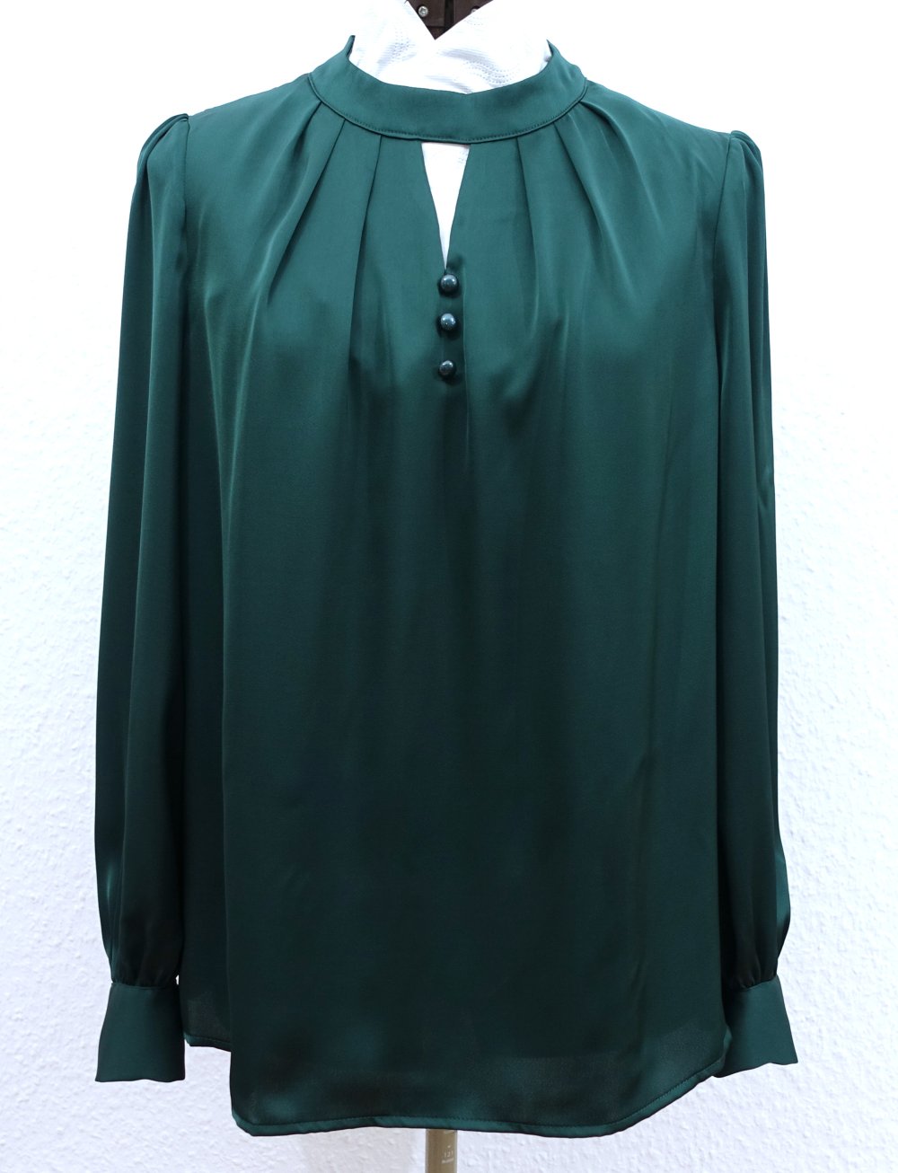 Grace Karin Bluse, Satin, Business, grün, M ✮NEU✮
