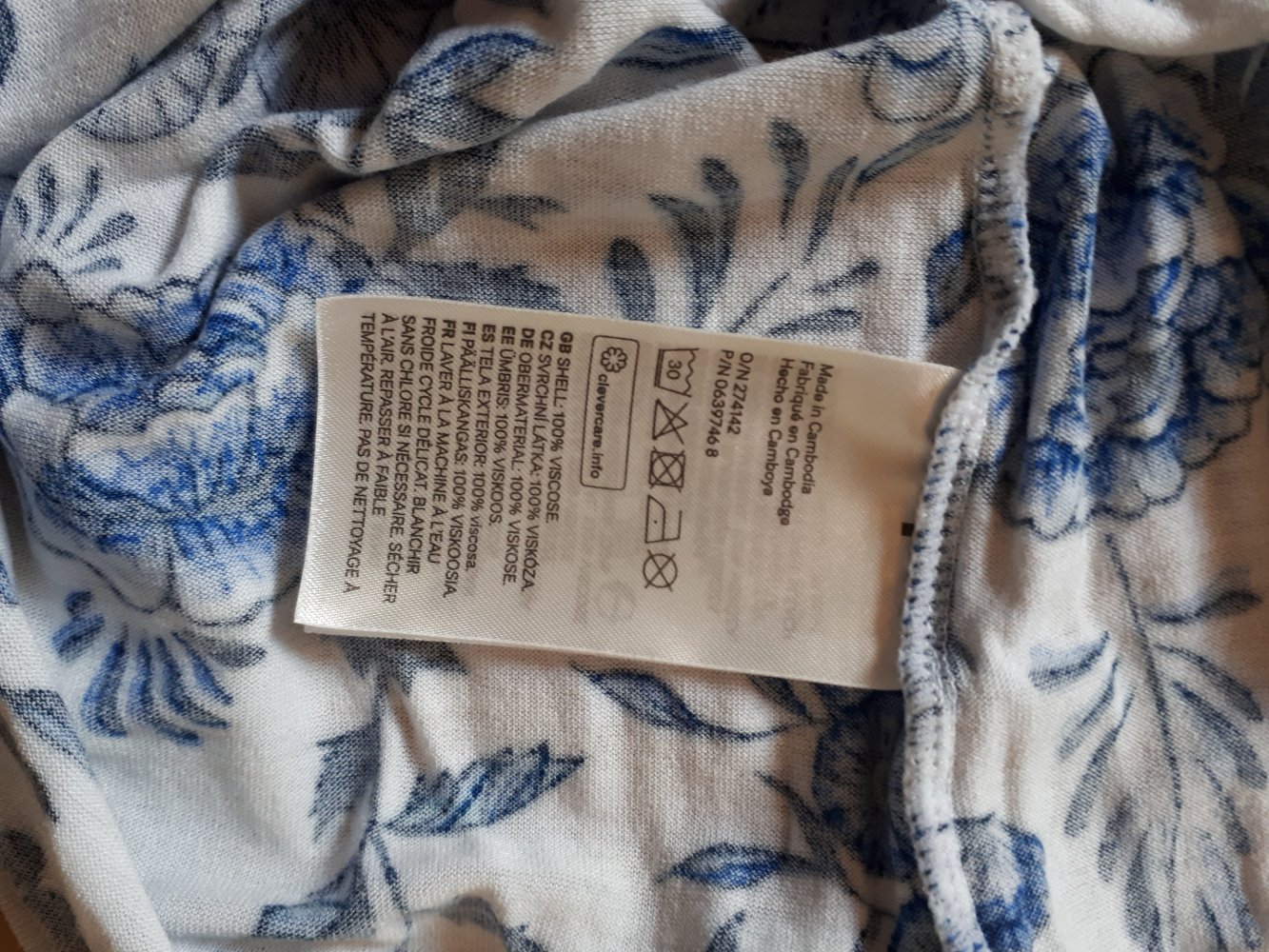 Kleid von H&M blau weiß Größe 38 S M Sommerkleid Viskose