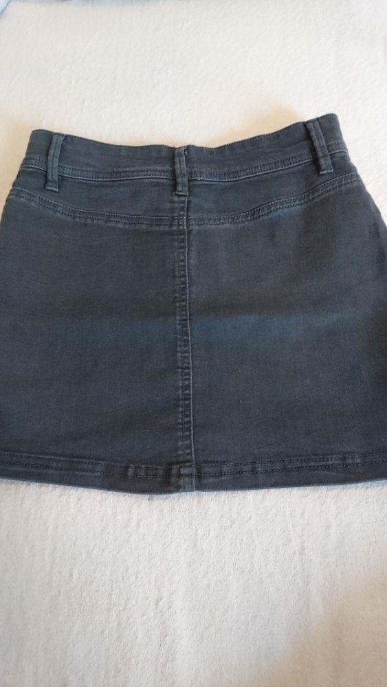 Jeans Minirock Stretch Used Look verwaschen Gr. S