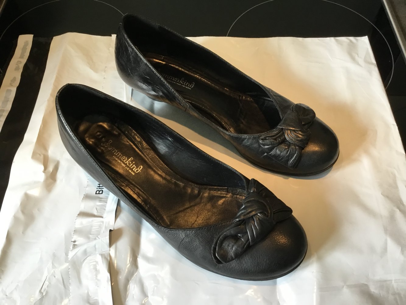 Pumps schwarz Leder Sommerkind