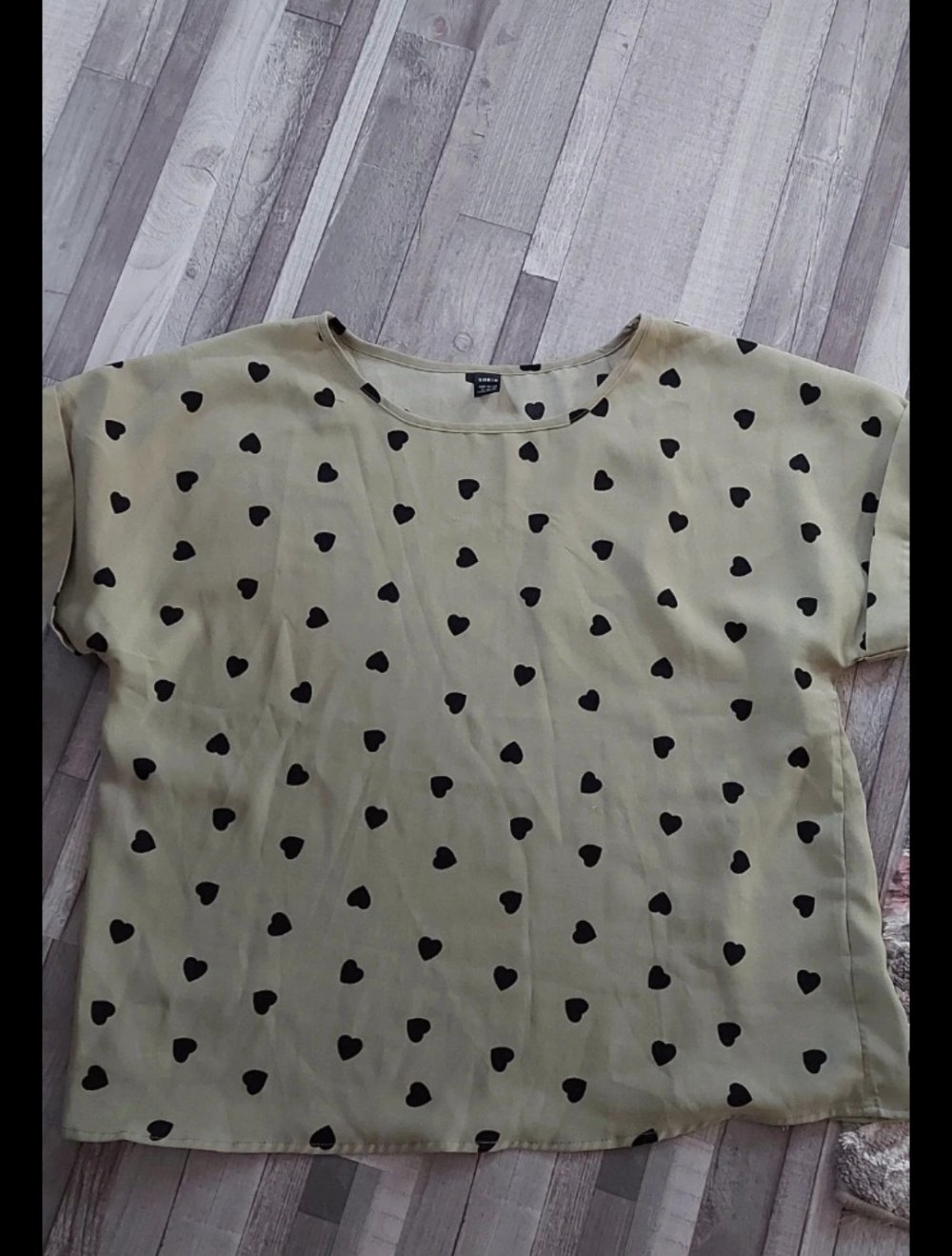 Damen Bluse Tunika mit Herzmuster gr.L XL