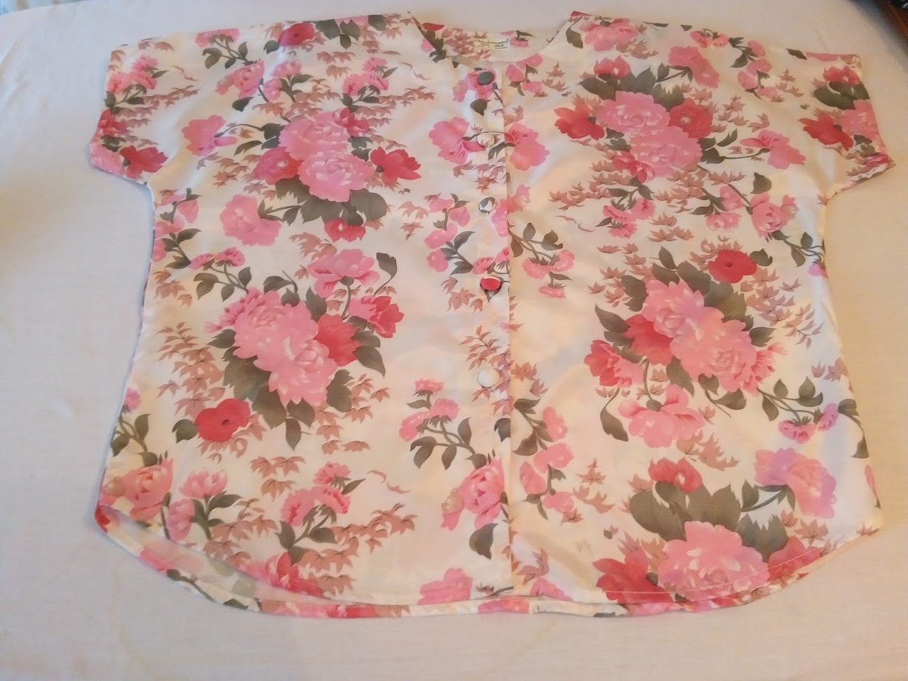 2-teilig, Hosenanzug, Hose, Bluse,Gr.S/ 36/38, Chindamannee THAI SILK, Farbe rosa/weiß