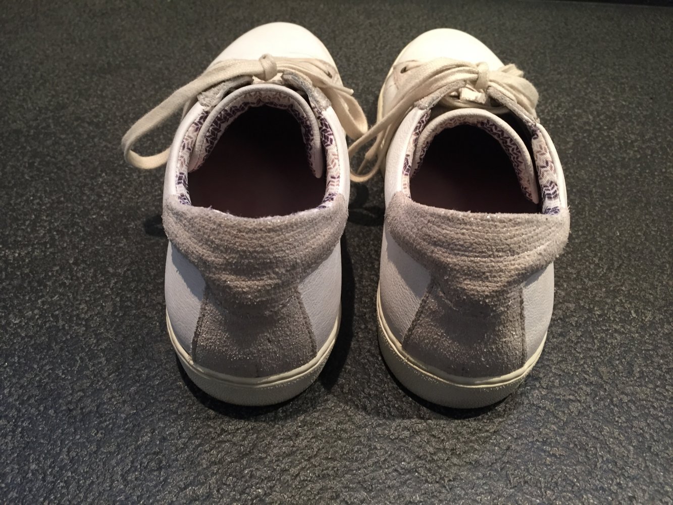 Sneaker Leder weiß, Gr. 39