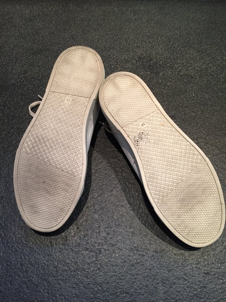 Sneaker Leder weiß, Gr. 39