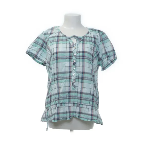 Cecil Damen Marken Sommer Bluse Gr.L 42 türkis kariert