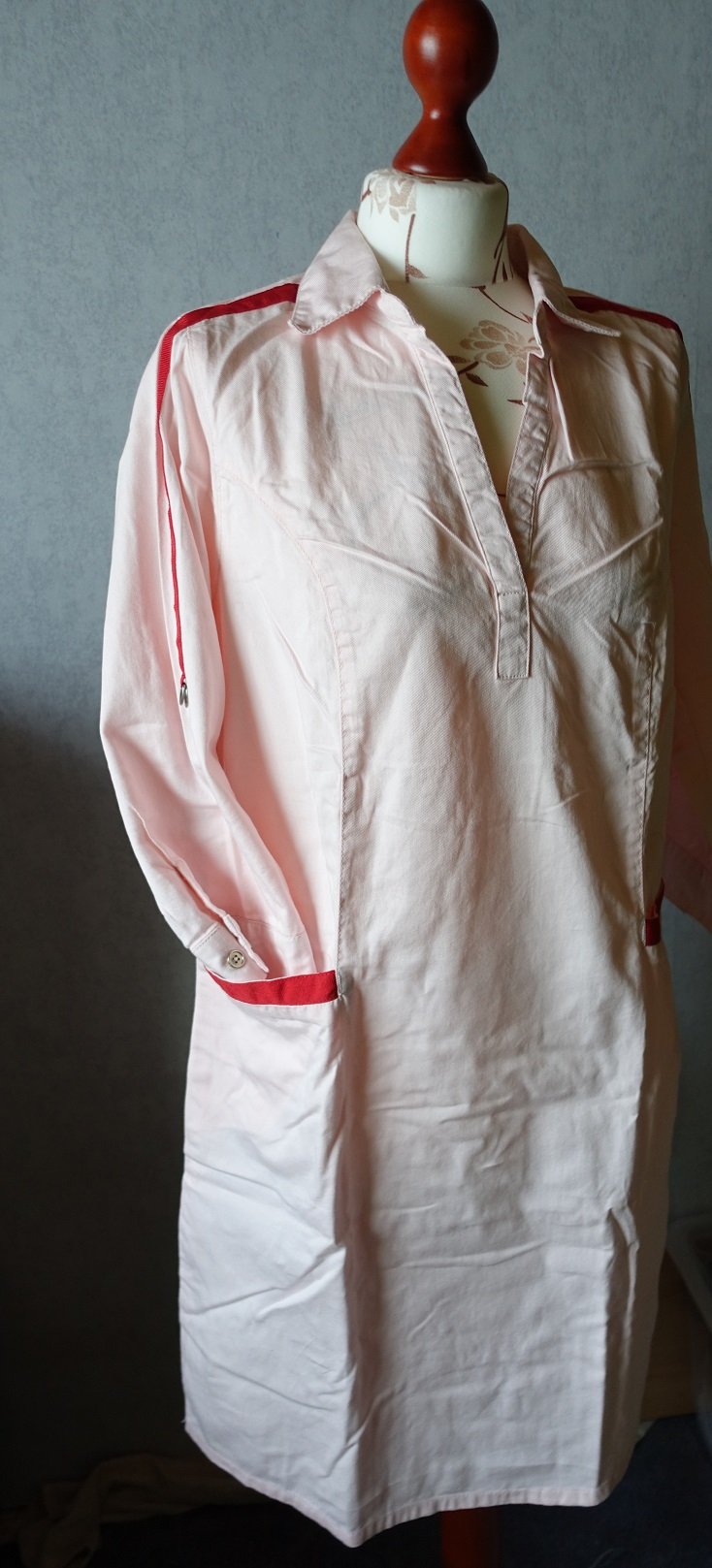 CollectionL. Damen Baumwoll Kleid Gr.42 rosa Polostil neuw.