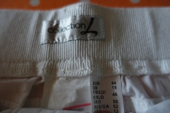 CollectionL. Damen Sommer 3/4 Hose Bermudas Gr.44 Gummizug Neuw. weiß