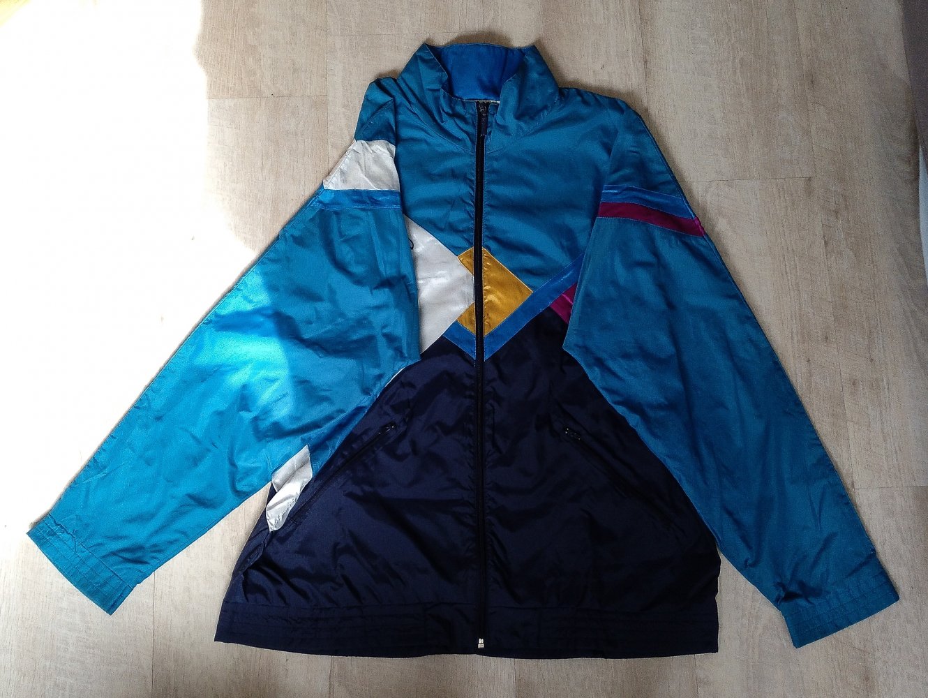 Adidas Anzug windbreaker training Jacke Hose Tracksuit blau dunkelblau weiß gelb 192 selten limited