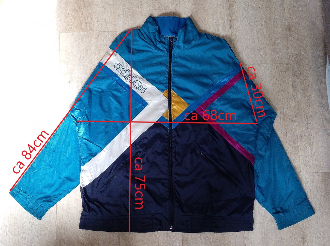 Adidas Anzug windbreaker training Jacke Hose Tracksuit blau dunkelblau weiß gelb 192 selten limited