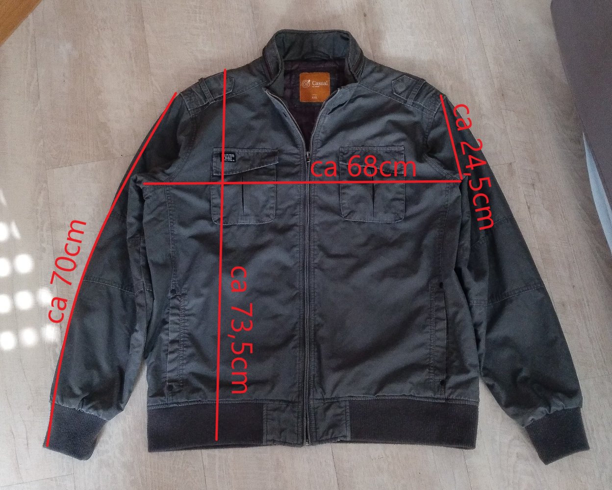 Jacke grau dunkelgrau XXL Gémo Gemo Frühlingsjacke Herbstjacke Sommerjacke universal universel