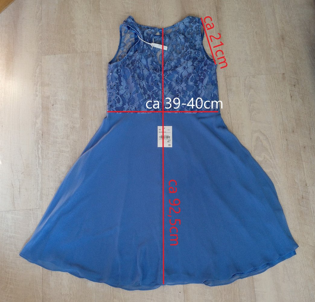 Kleid lavendel blau 40 chic festliches Kleid Cocktailkleid Abiball Sommerkleid himmelblau Einteiler