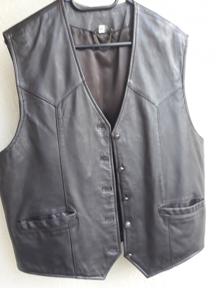 Damen-Lederweste braun Gr. 42 = L NEU ungetragen      VB