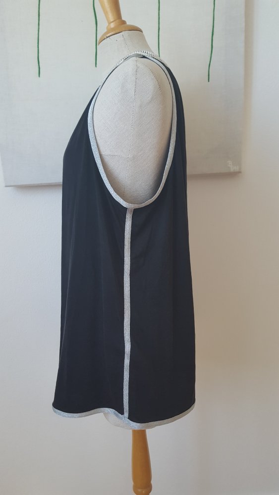 Gustav Top Tunika festlich Gr.XL Perlen schwarz 
