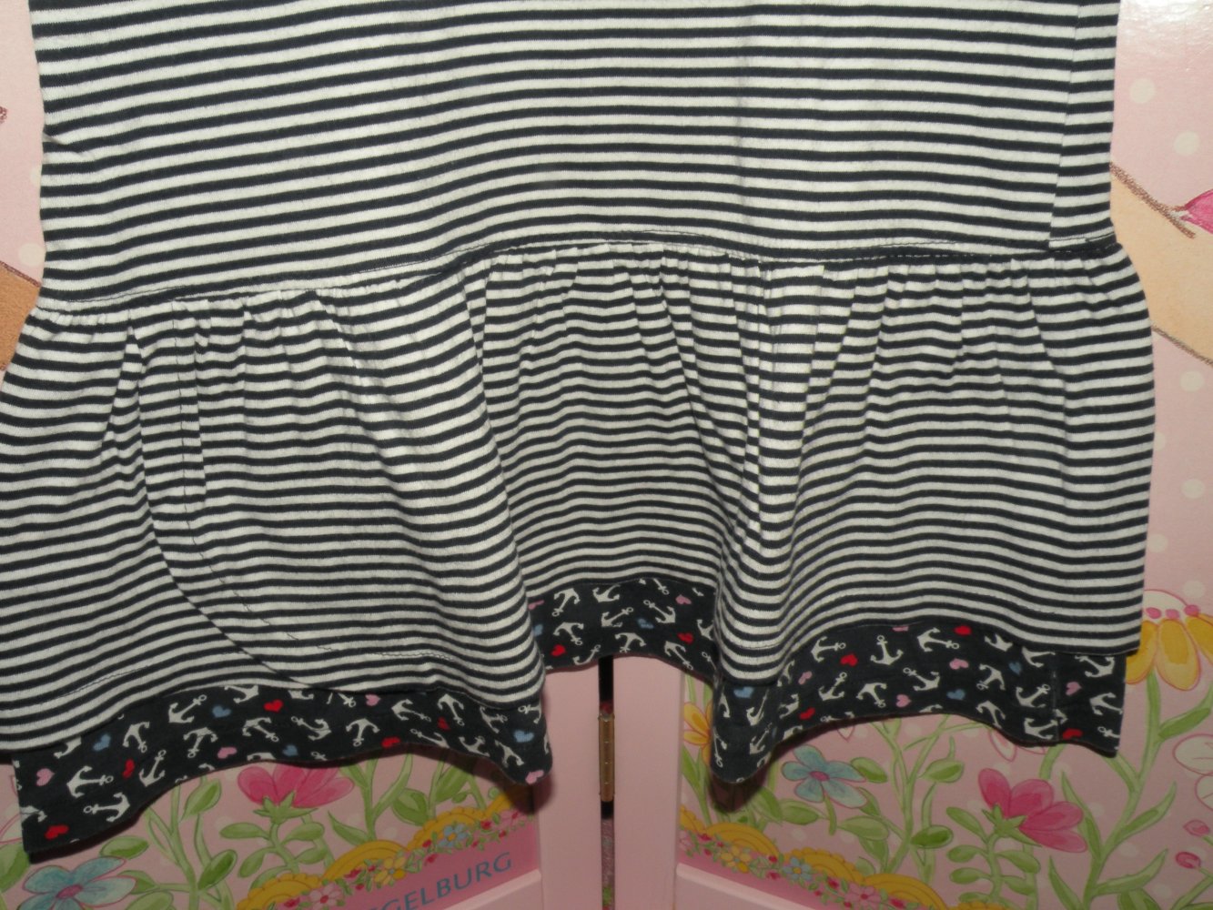 Mädchen Träger Kleid Sommerkleid Blau Weiß maritim Anker Bon Prix BPC Gr. 116 122 top