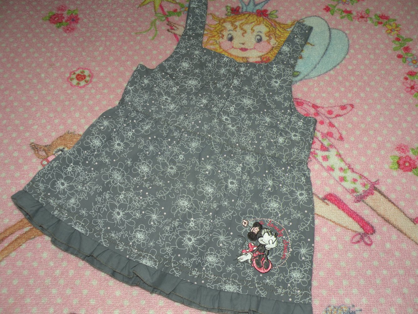 Mädchen Sommer Set Träger Hängerchen Tunika & Hose Disney C&A Minnie Mouse Maus Gr 122 128 top