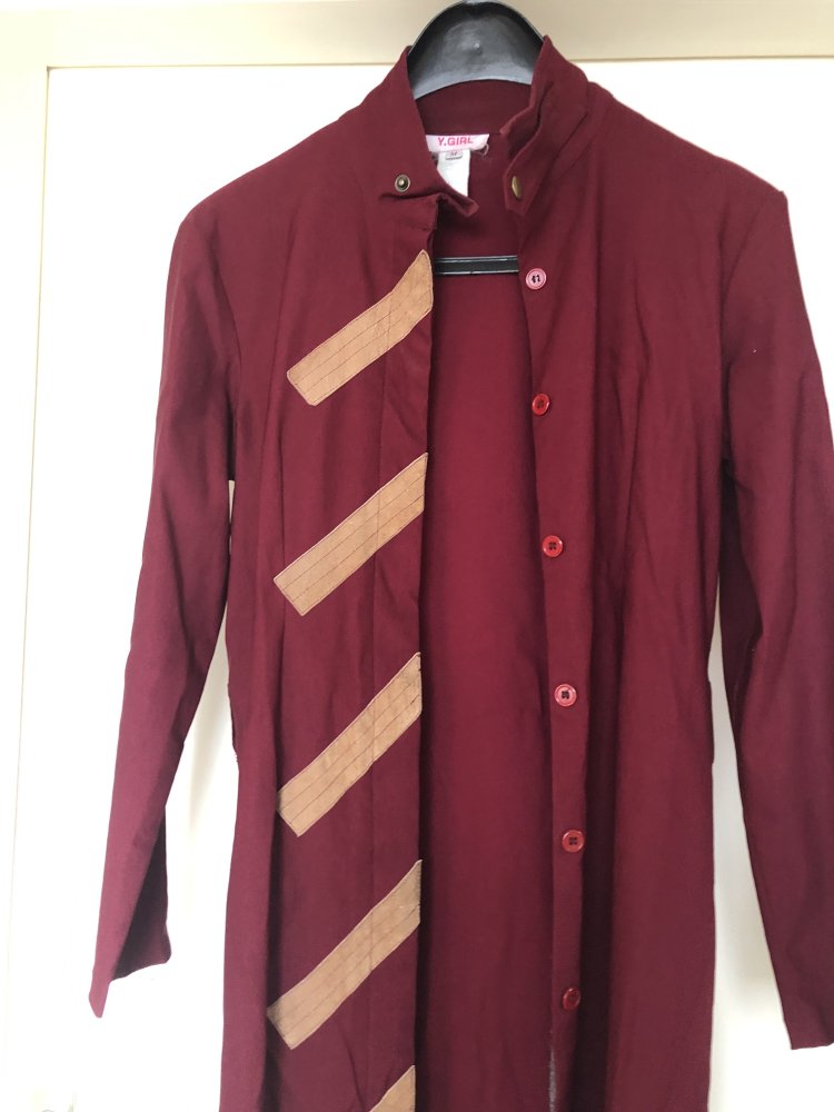 Mantel, Jacke, weinrot, bordeaux, Strech, Gr. M (S)