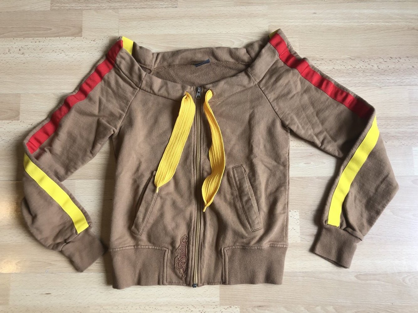 Stylische DSL55 Sweatshirt-Jacke in ocker, Senf farben, beige, braun, Diesel