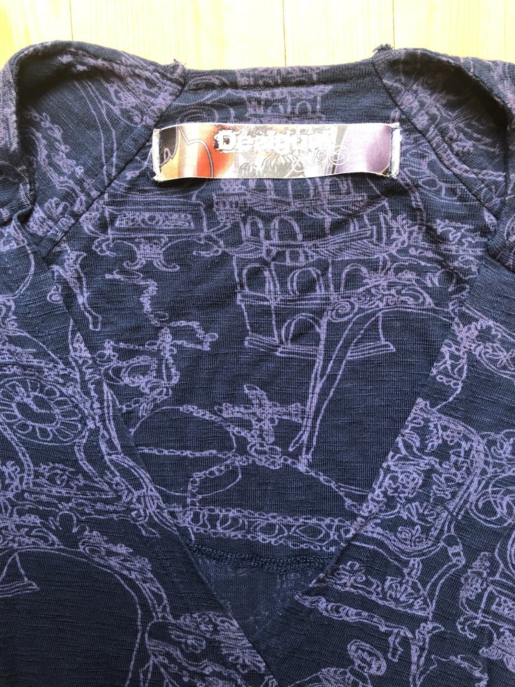 Desigual Jersey Kleid. dunkelbunt blau violett, langarm