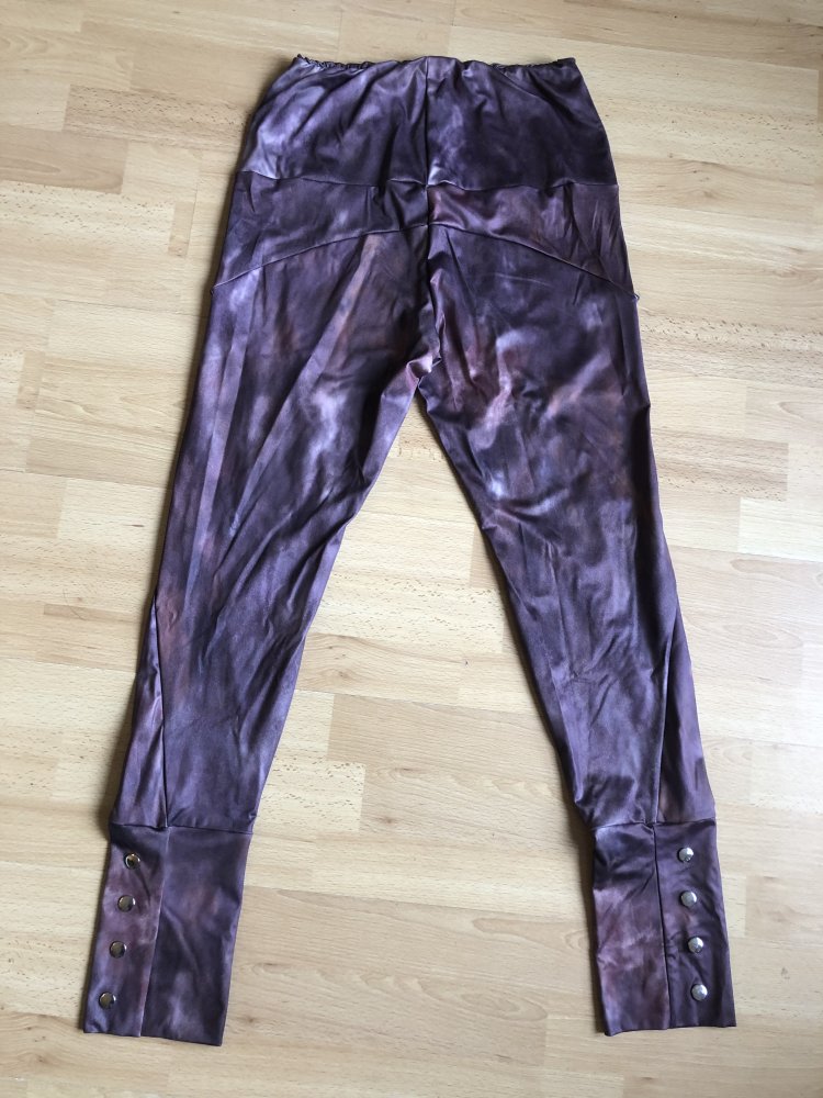Stylische Hose, Leggins, LARP, Mittelalter, Steampunk, Punk, Gothic, braun, lila, grau