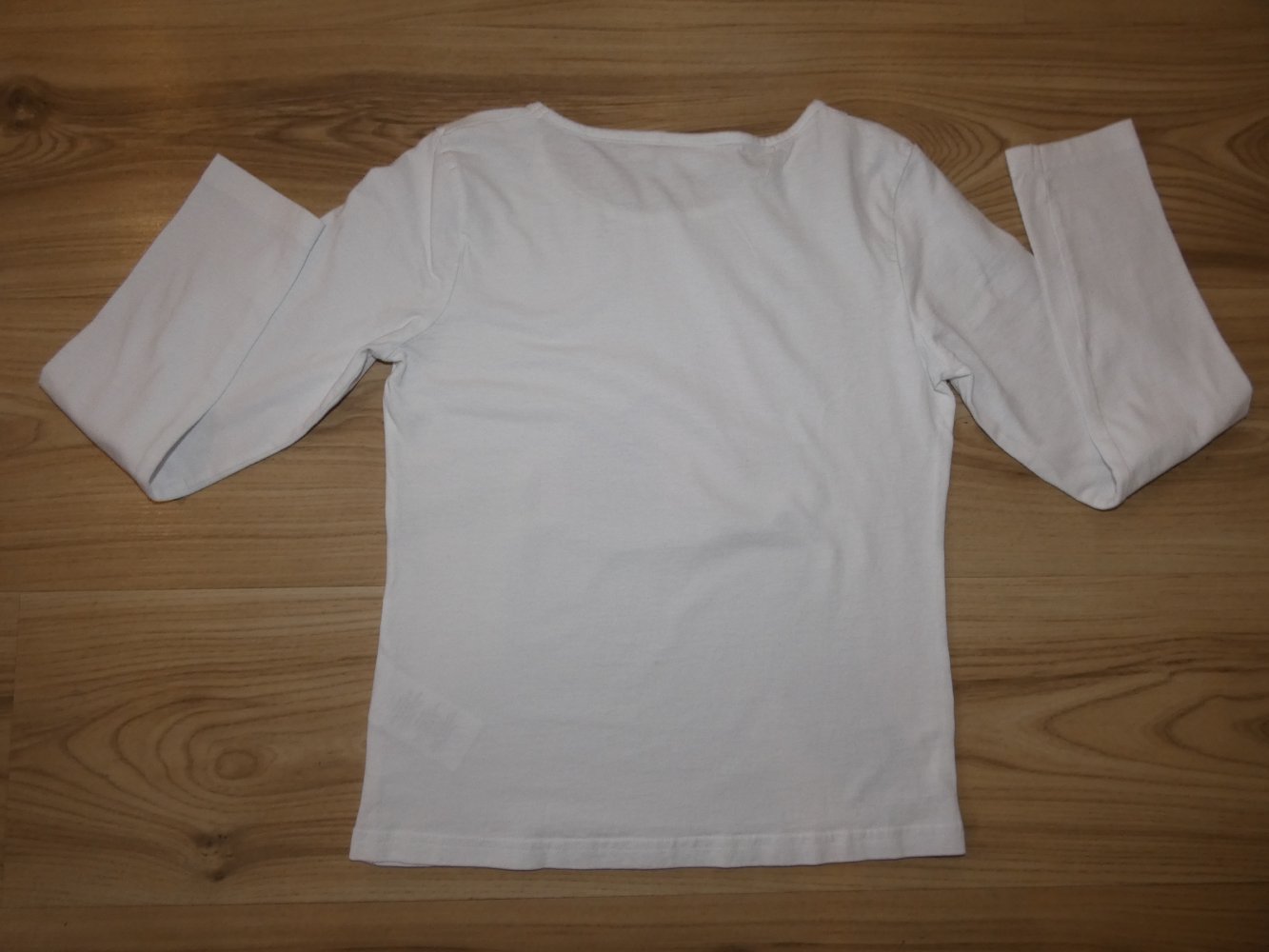 Mädchen Langarm Shirt Weiß Gr. 146