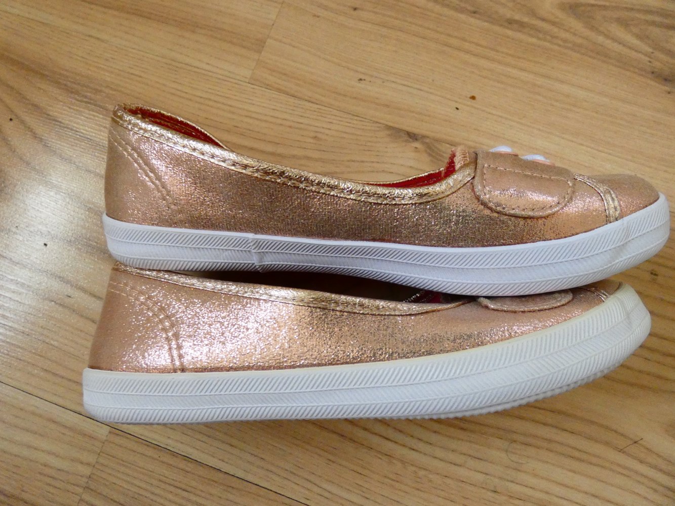 Mädchen Ballerinas Roségold Gr. 33 von Vty