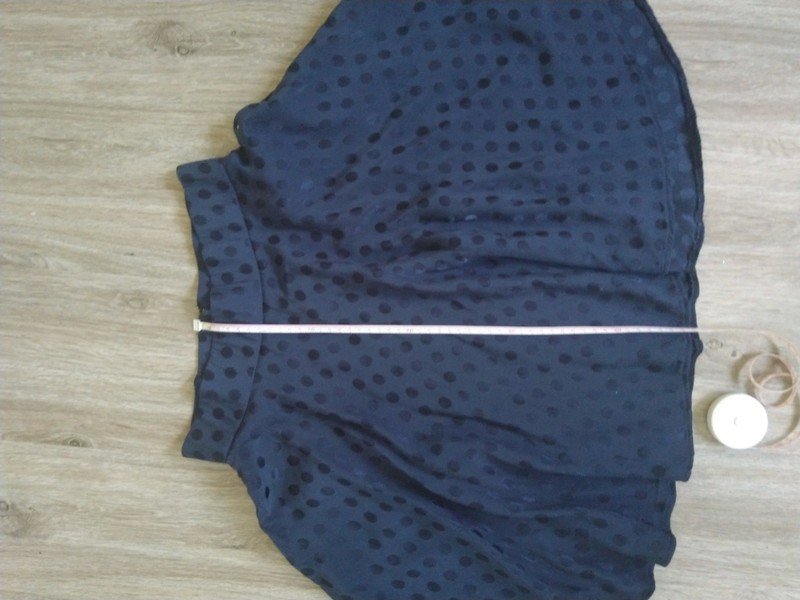 Blauer Tellerrock, midi, High Waist mit Taschen, orsay