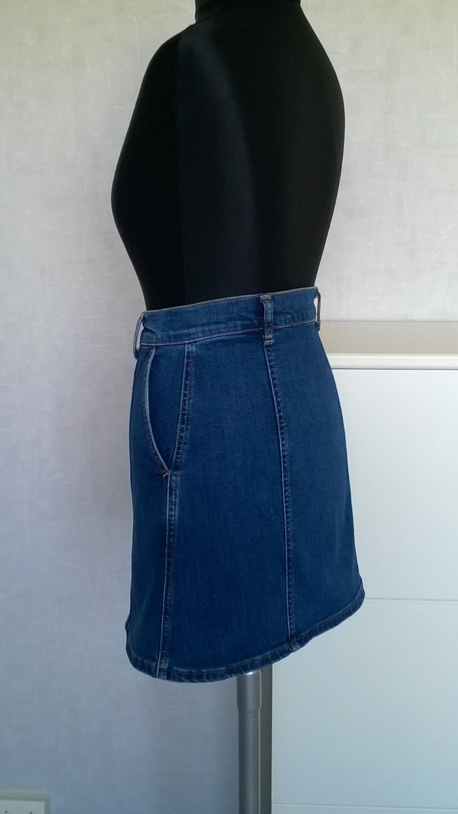 Jeansrock Minirock A-Linie dunkelblau Gr. XS Mango Denim & Tees neu