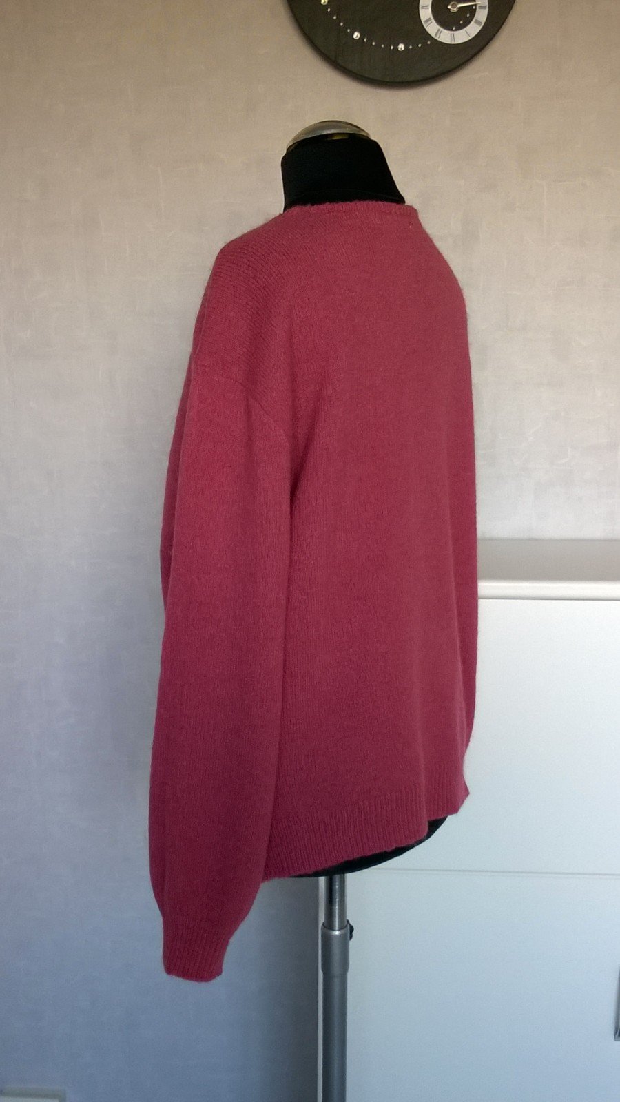 weicher Strickpulli Pulli Pullover Wickeloptik Oversize mit Wolle und Mohair dunkellachs Gr. S NA-KD