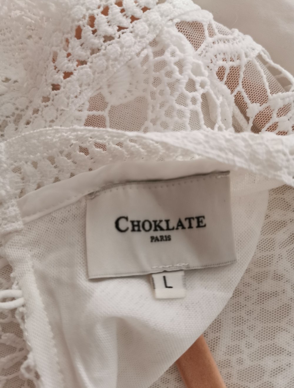 Choklate Paris Spitzenbluse L wie Neu weiß ❤️